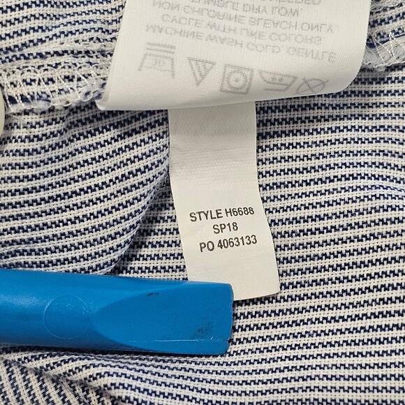 MADEWELL Veranda Bell Sleeve Striped Top Blue White Size XS - Picture 8 of 9
